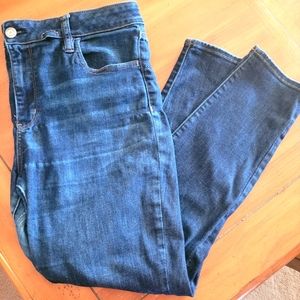 American eagle size 16 regular high rise jegging dark blue